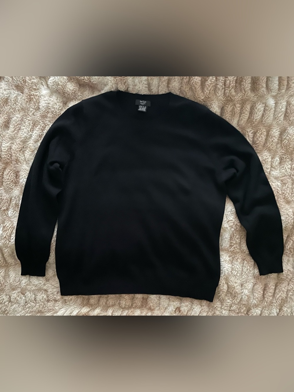 Lord & Taylor Black Cashmere Crewneck Sweater Women’s 2X